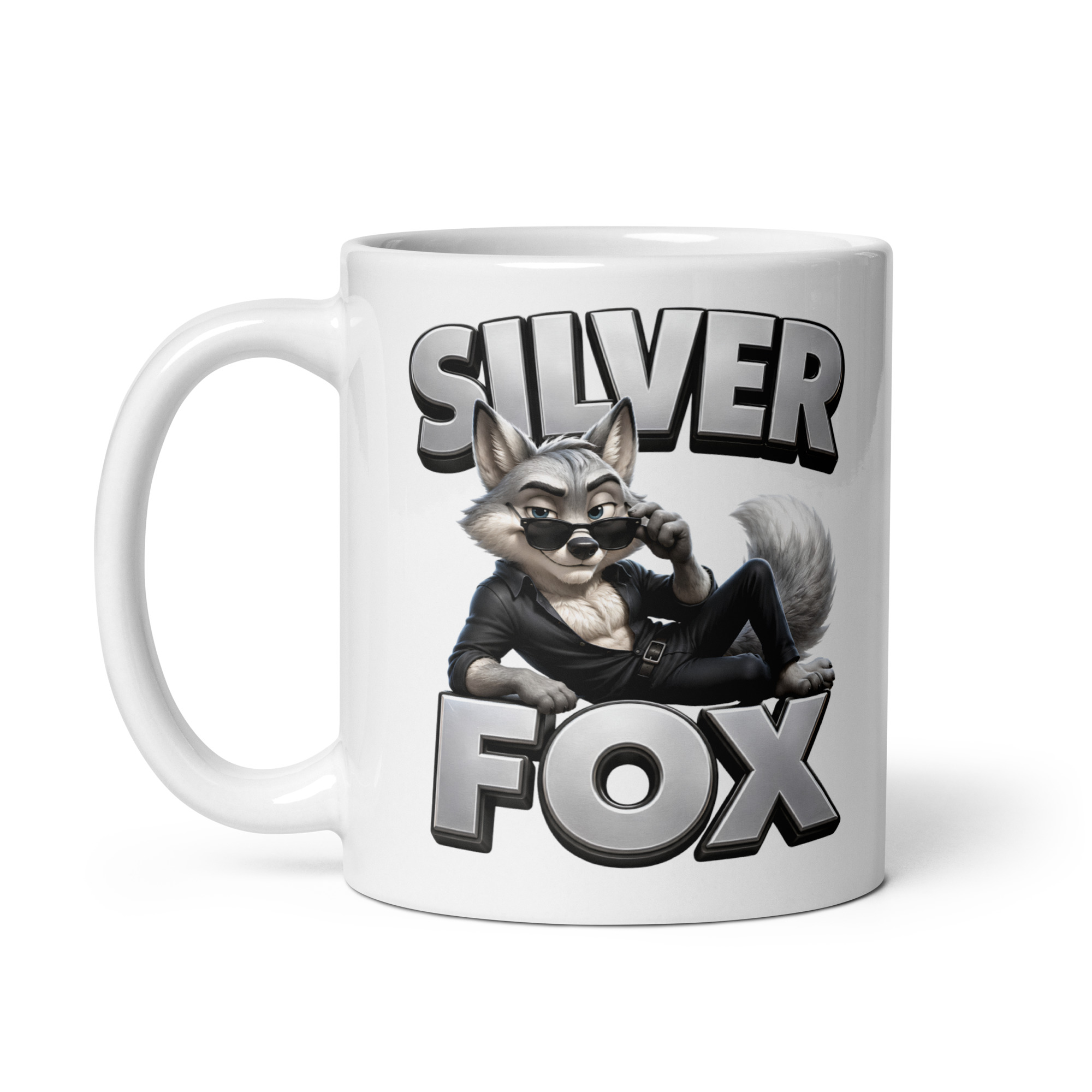 Silver Fox Mug Gift Mugs For Grey Hair Men