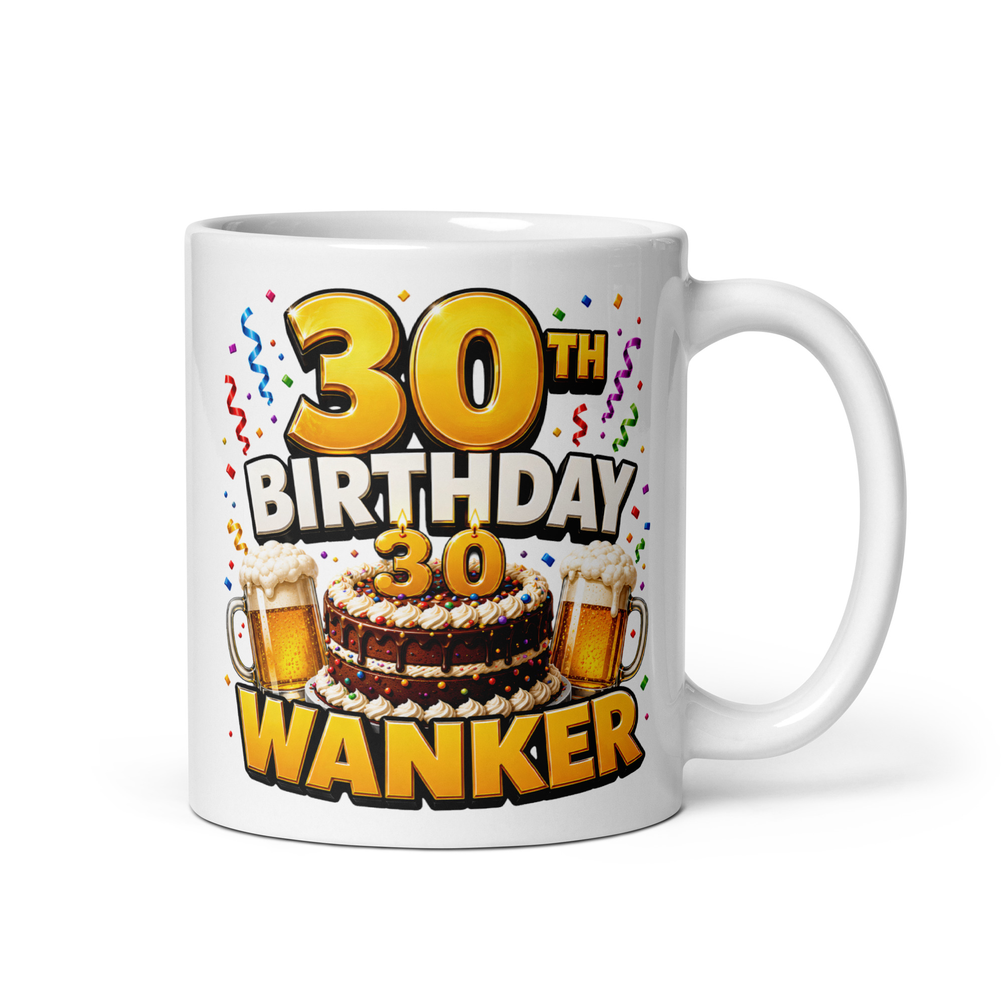 30th Birthday Wanker Mug Funny Rude Mugs