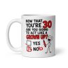 Funny 30th Birthday Mug Yes Nob Cheeky Gift Mugs