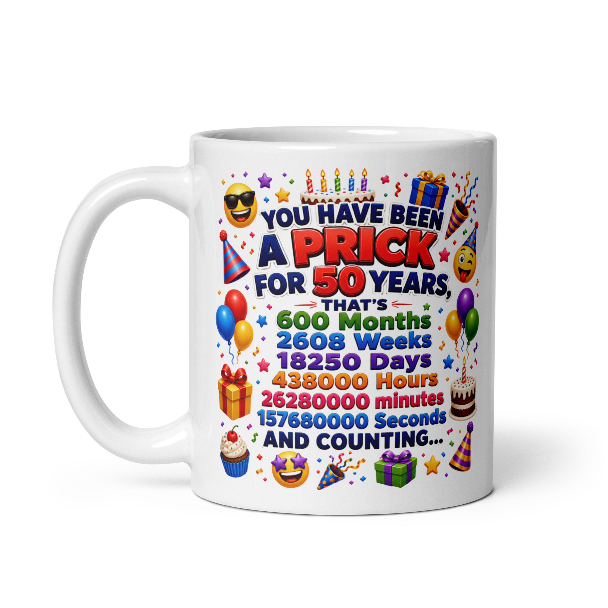 Funny 50th Birthday Mug For A Prick Mate
