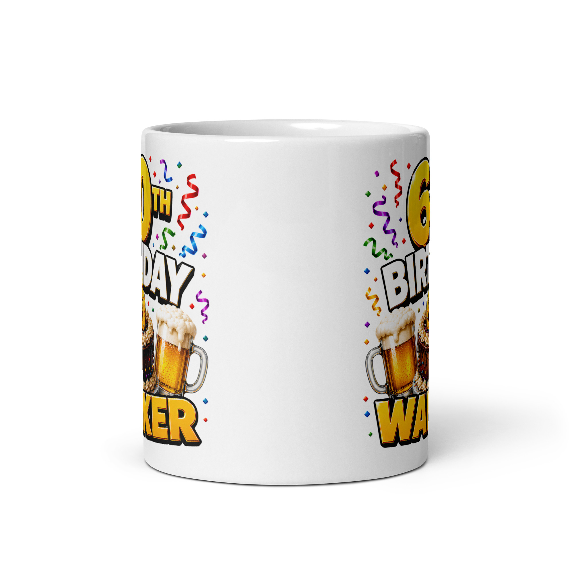 60th Birthday Wanker Mug Funny Rude Mugs