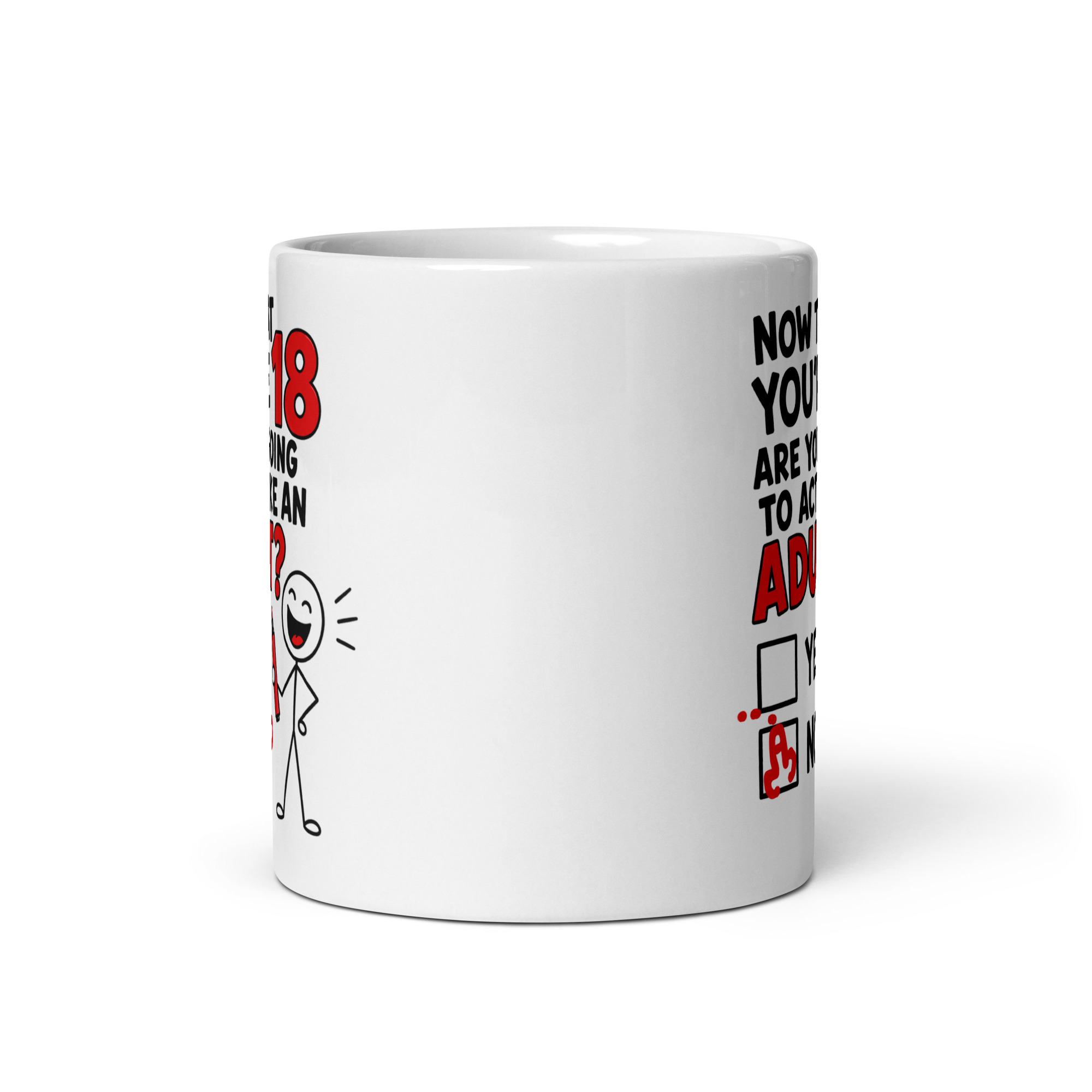 Funny 18th Birthday Mug Yes Nob Cheeky Gift Mugs